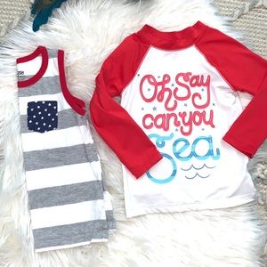 3T Patriotic Summer Swim Tops